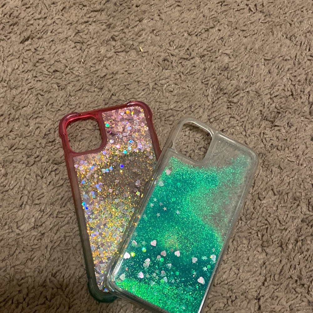 iPhone 11 liquid glitter cases
